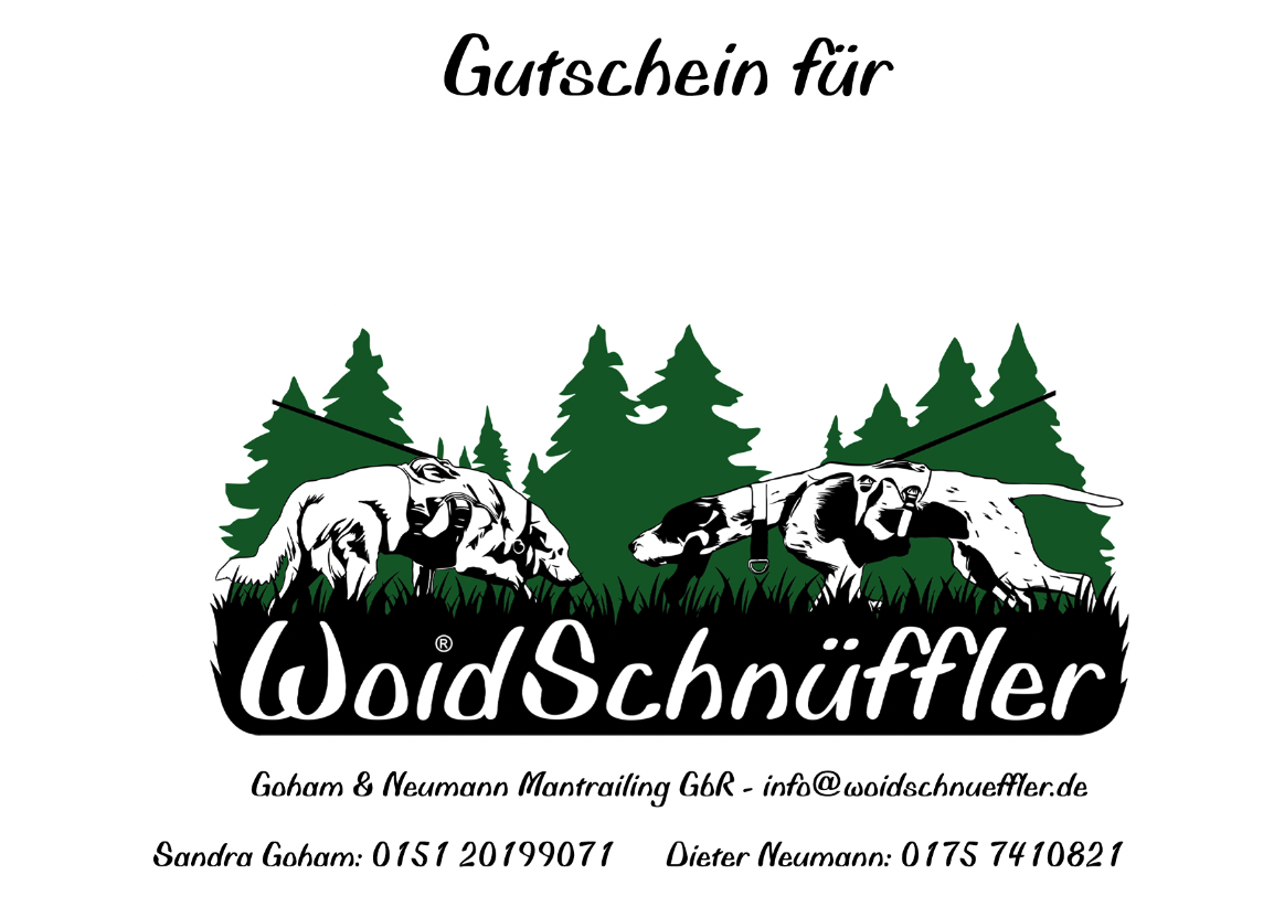 Gutscheinkarte für WoidSchnüffler Events